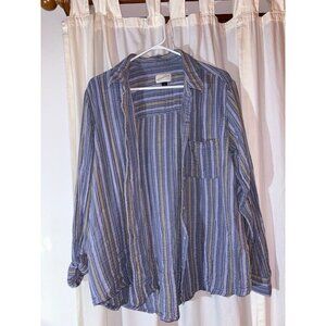 Universal Threads blue and yellow striped button down size XL